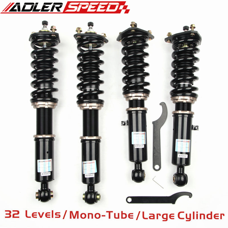 US SHIP 32 Level Mono Tube Coilover Suspension Damper Kit For 01-05 LEXUS IS300 SXE10 Adjust