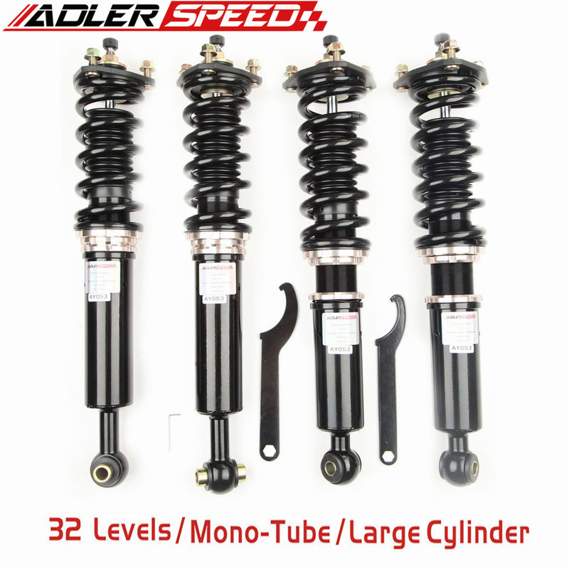 US SHIP Adlerspeed 32 Level Mono Tube Coilover for Lexus IS250 IS350 (XE20) Sedan RWD 2006-13