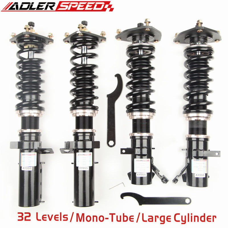 US SHIP ADLERSPEED 32 Way Mono Tube Coilover Lowering Suspension Kit For Toyota Corolla 88-02