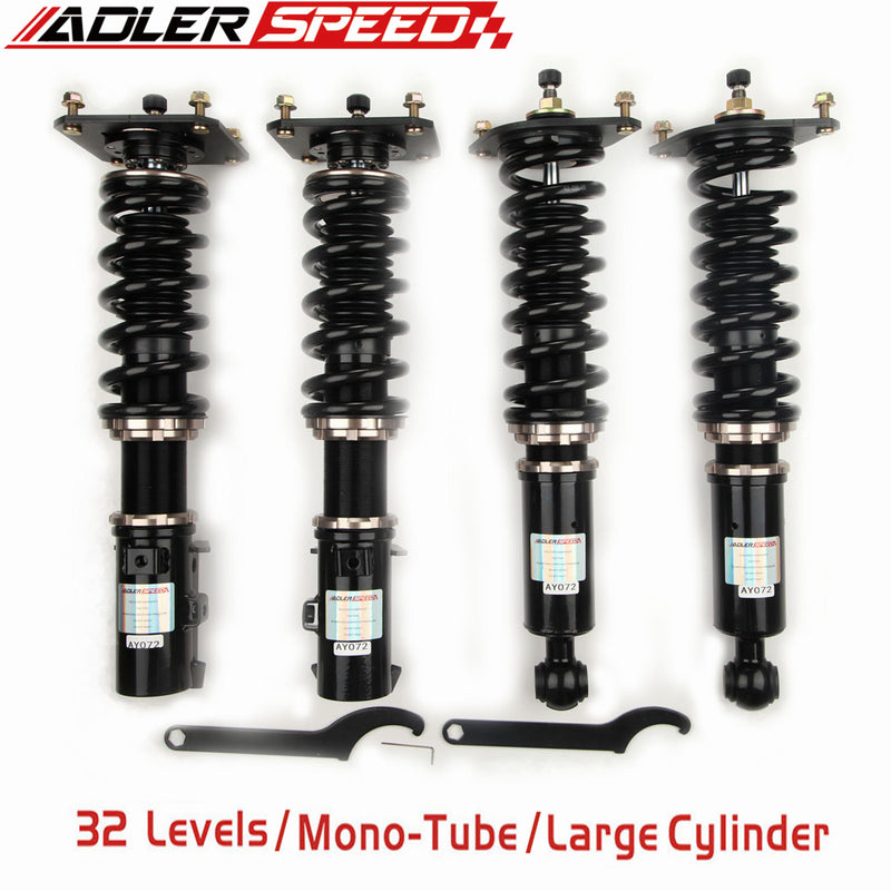 US SHIP 32 Way Mono Tube Coilovers Lowering Suspension Kit For 86-91 Mazda RX-7 FC3s FC
