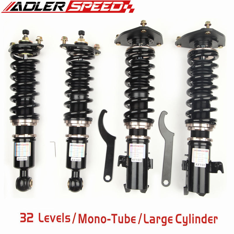 US SHIP ! ADLERSPEED 32 WAY ADJUSTABLE MONO TUBE COILOVERS for SUBARU LEGACY 00-04 (BE/BH)