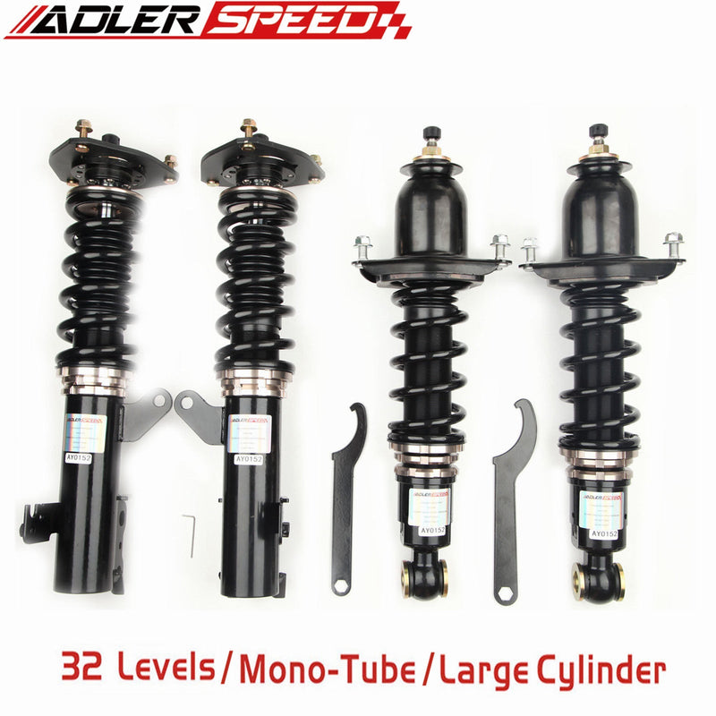 US SHIP ADLERSPEED 32 Ways Adjustable Mono Tube Coilovers For 14-19 Toyota Corolla E170