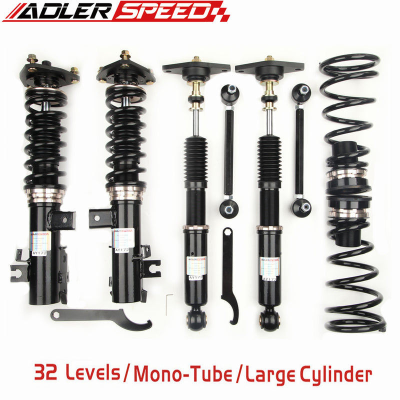 US SHIP！ ADLERSPEED 32 Level Mono Tube Coilovers Lowering Kit For 2014-18 Mazda 3 BM/BN