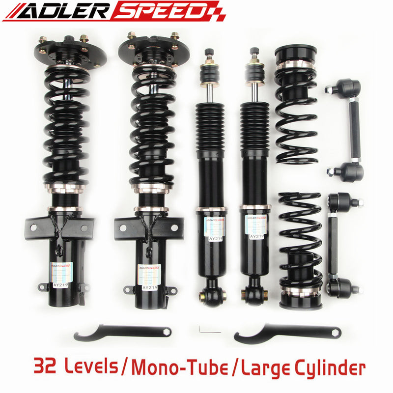 ADLERSPEED 32 Level Mono Tube Coilover Suspension Kit for Ford Mustang 05-14 New