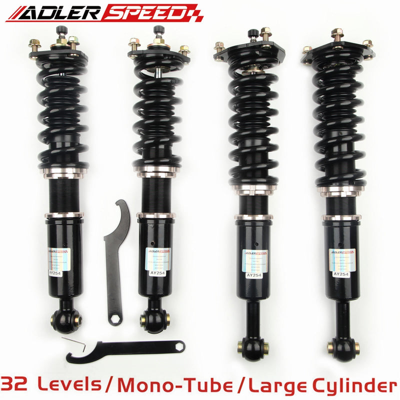 US SHIP ADLERSPEED 32 Level Mono Tube Coilovers Kit For 1998-2005 Lexus GS300 JZS161 RWD