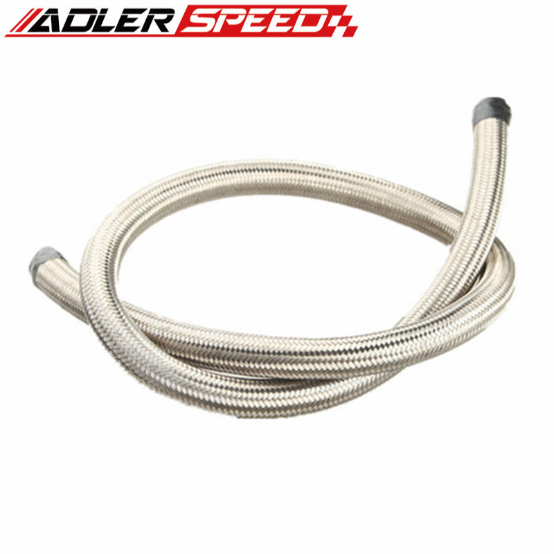 -8AN AN8 Stainless Steel Double Braided 1500 PSI Oil Fuel Gas Line Hose