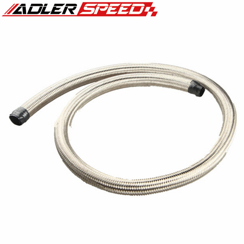-12AN AN12 Stainless Steel Double braided 1500 PSI Oil Fuel Gas Line Hose