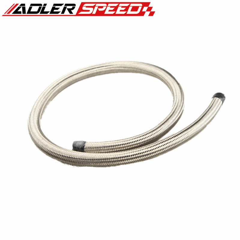 Stainless Steel Double Braided 1500 PSI -4AN AN4 Oil Fuel Gas Line Hose By Foot