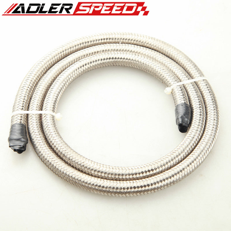Stainless Steel Braided 1500 PSI AN-6 6AN Fuel Line Gas Oil Hose 1M (3.3FT)/3M(9.8FT)/6M (19.7FT)