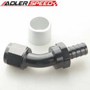 6AN AN6 8AN AN8 10AN AN10 ProClassic Crimp On Hose End 45 Degree End Black