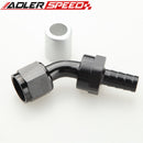 6AN AN6 8AN AN8 10AN AN10 ProClassic Crimp On Hose End 45 Degree End Black