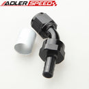 6AN AN6 8AN AN8 10AN AN10 ProClassic Crimp On Hose End 45 Degree End Black