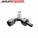 6AN AN6 8AN AN8 10AN AN10 ProClassic Crimp On Hose End 90 Degree End Black