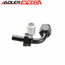 6AN AN6 8AN AN8 10AN AN10 ProClassic Crimp On Hose End 90 Degree End Black