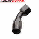 AN4 AN6 AN8 AN10 45 Degree Swivel Fuel Oil Air Gas Line Hose End Fitting Adaptor