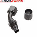 AN4 AN6 AN8 AN10 45 Degree Swivel Fuel Oil Air Gas Line Hose End Fitting Adaptor
