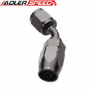 AN4 AN6 AN8 AN10 45 Degree Swivel Fuel Oil Air Gas Line Hose End Fitting Adaptor