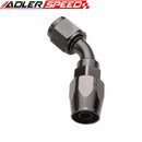 AN4 AN6 AN8 AN10 45 Degree Swivel Fuel Oil Air Gas Line Hose End Fitting Adaptor