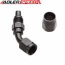 AN4 AN6 AN8 AN10 45 Degree Swivel Fuel Oil Air Gas Line Hose End Fitting Adaptor