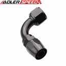 12AN 90 Degree Swivel Oil Fuel Gas Line Hose End Fitting Adaptor Cutter Style