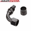 12AN 90 Degree Swivel Oil Fuel Gas Line Hose End Fitting Adaptor Cutter Style
