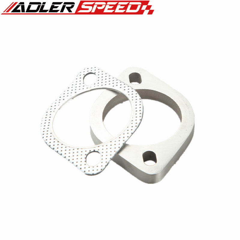 US SHIP A Set Of 2.25" 2-Bolt Exhaust Flange And Exhaust Gasket For 2 Bolt Flange US