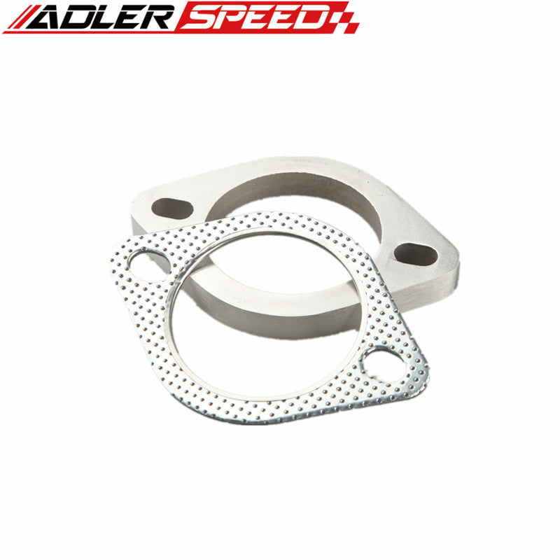 US SHIP  High Performance 2.5" ID 2-Bolt Stainless Steel Exhaust Pipe Flange & Gasket