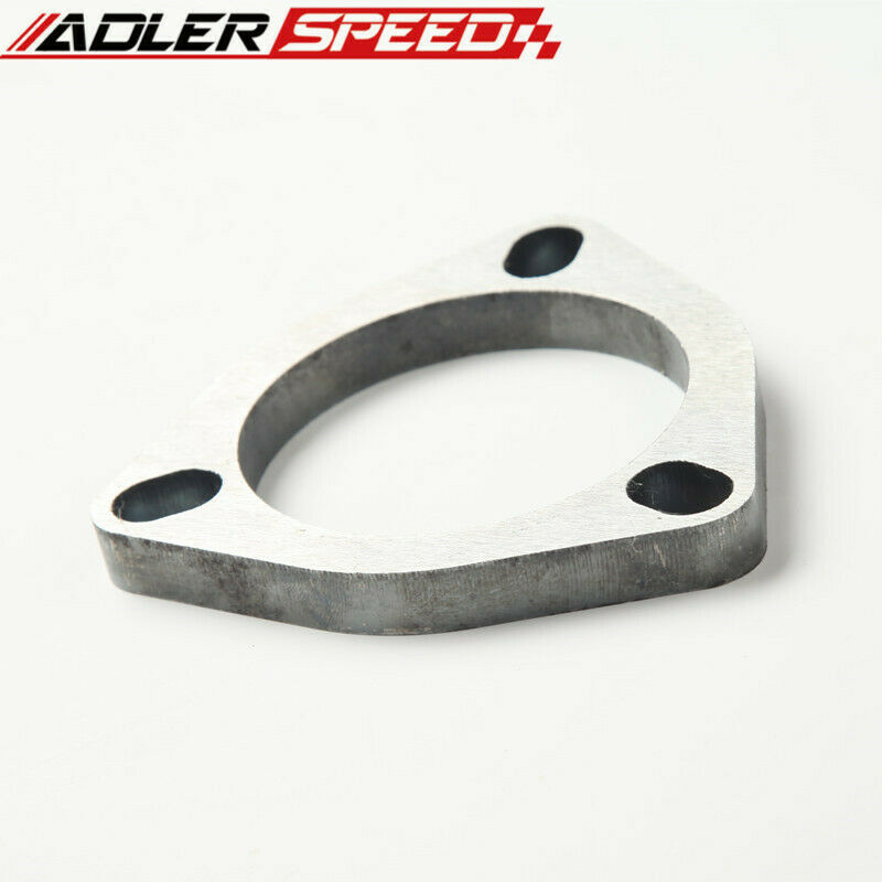 3.0" 3 Bolt Mild Steel Slotted Flange Exhaust Downpipe Pipe Catback Header 1/2"