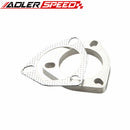 US  3" inch ID Stainless Steel 3 Bolt Exhaust Header Flange & Exhaust Gasket
