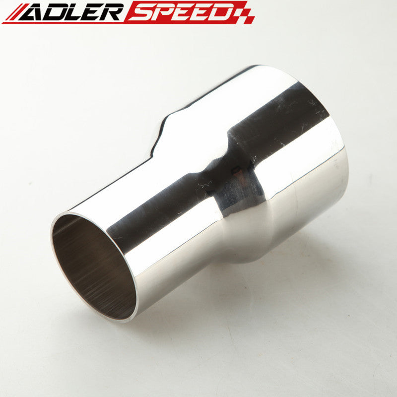 US SHIP 76MM (3") ID To 57MM (2.25") OD SS Flared Exhaust Reducer Connector Pipe