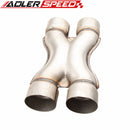 Universal Aluminized Steel Exhaust Crossover X Pipe 2.25" /2.5"/3" Inlets & Outlets