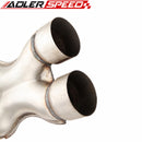Universal Aluminized Steel Exhaust Crossover X Pipe 2.25" /2.5"/3" Inlets & Outlets
