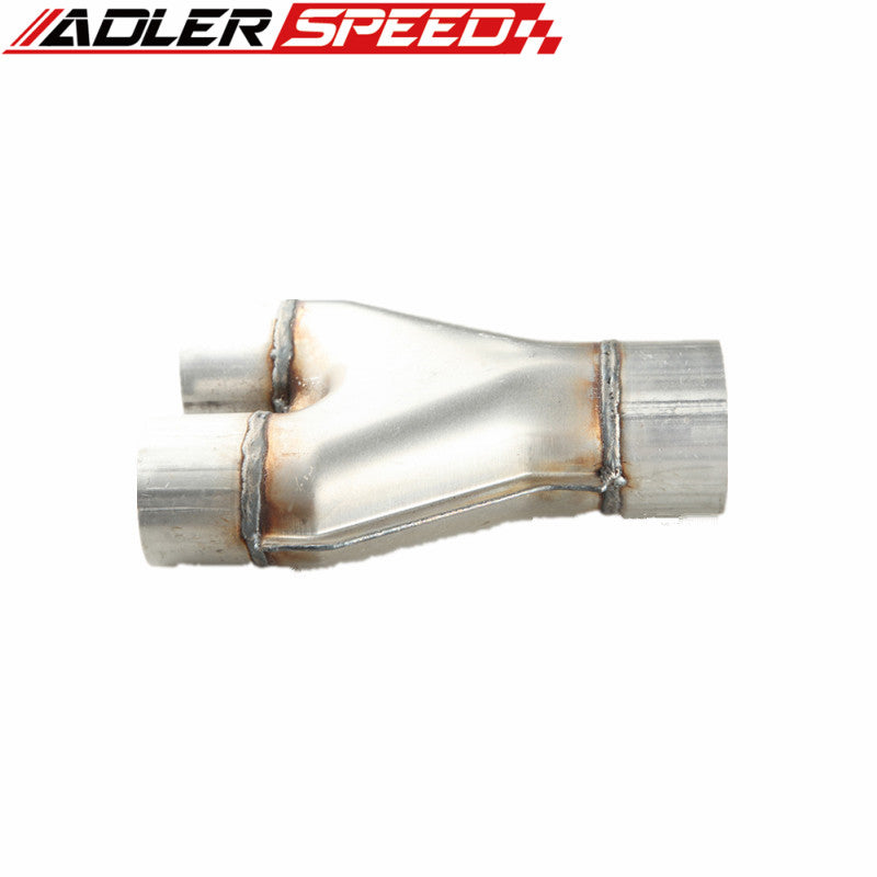Universal Custom Exhaust Y-Pipe 2.5" Dual 2.5" Single Aluminized Steel