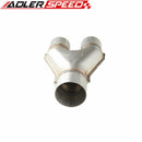 Universal 2" Dual 2.5" Single Aluminized Steel Exhaust Stamped Y-Pipe