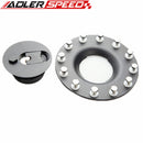 Aluminum Billet Fuel Cell Cap Flush Mount 12 Bolt Black /Silver /Polished Anodized
