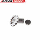Billet Fuel Cell Fast Fill Filler Neck Aluminum 45 Degree 12 Bolt Flange Black /Silver