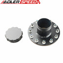US SHIP Billet Fuel Cell Fast Fill Filler Neck 12 Bolt Flange Aluminum Silver /Black