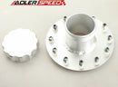 US SHIP Billet Fuel Cell Fast Fill Filler Neck 12 Bolt Flange Aluminum Silver /Black