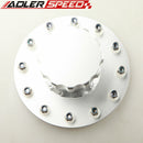 US SHIP Billet Fuel Cell Fast Fill Filler Neck 12 Bolt Flange Aluminum Silver /Black