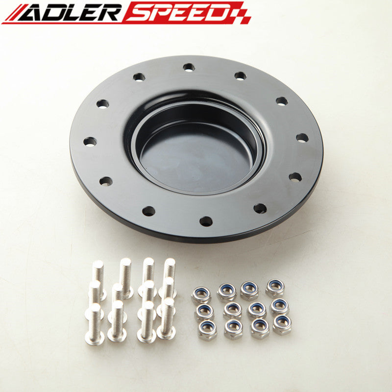 7618A Billet Aluminum Fuel Cell Cap Assembly For RCI Fuel Cells 4" OD Black