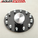 US SHIP Race Fuel Cell Tank 45 Degree Fast Fill Filler Neck w/Cap 12 Bolt Black