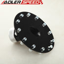 US SHIP Race Fuel Cell Tank 45 Degree Fast Fill Filler Neck w/Cap 12 Bolt Black