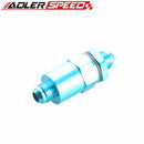 Billet Fuel Filter AN-6 AN6 6AN 30 Micron Filter Aluminum Anodized Blue /Red