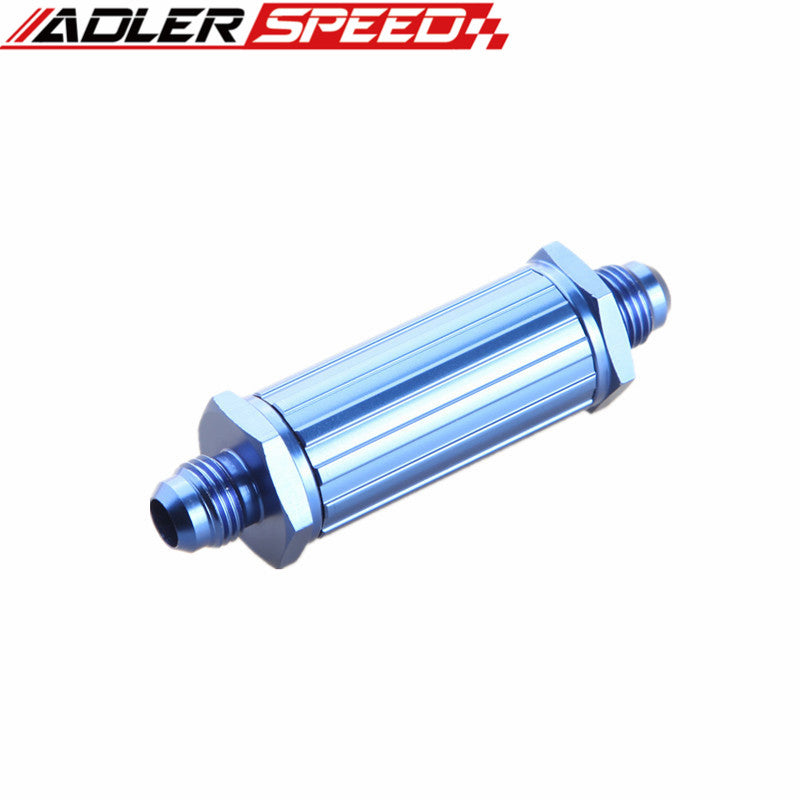 AN-6 AN6 6AN Anodized Billet Magnetic Fuel Filter 30 Micron Red /Blue/Silver/Black