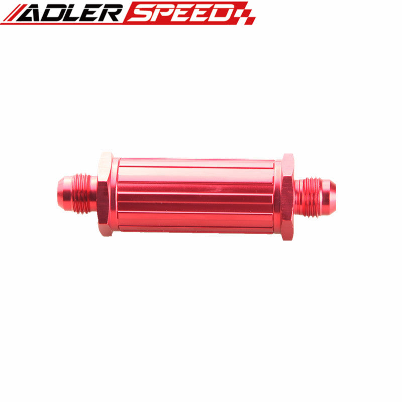 AN-6 AN6 6AN Billet Magnetic Fuel Filter 150 Micron Blue /Red /Black/Silver Anodized