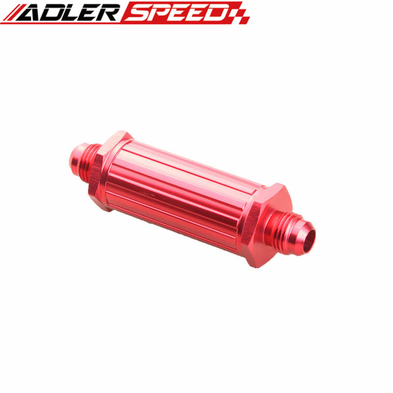 AN-6 AN6 6AN Billet Magnetic Fuel Filter 150 Micron Blue /Red /Black/Silver Anodized