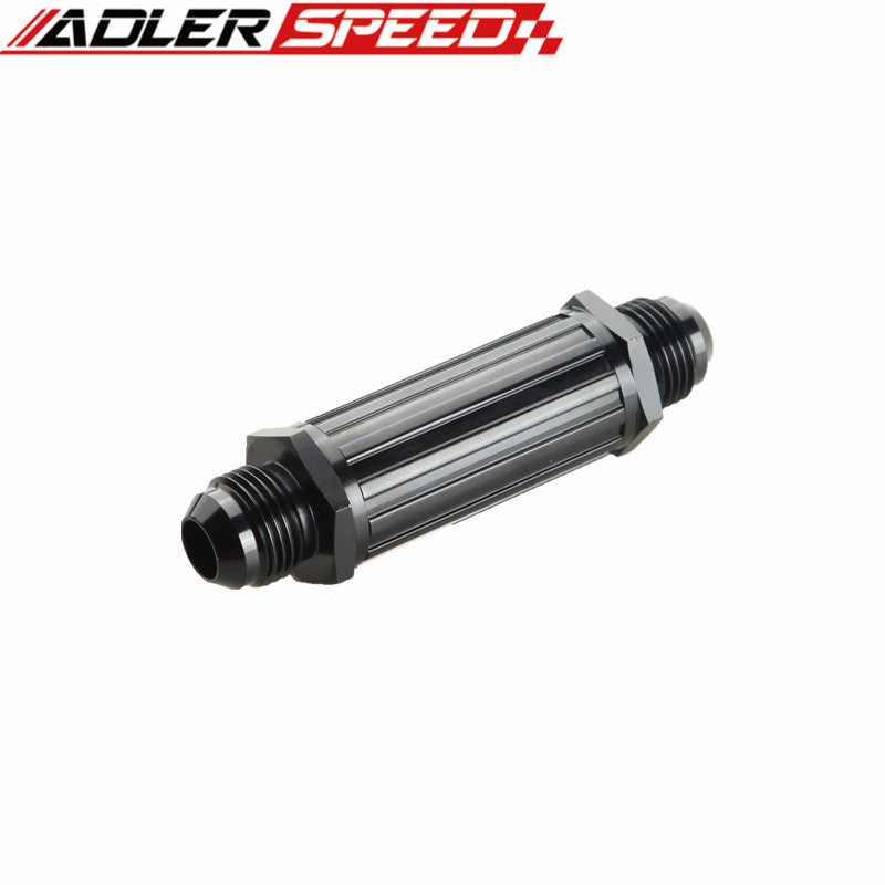 AN-8 AN8 8AN Red Anodised Billet Magnetic Fuel Filter 30 Micron