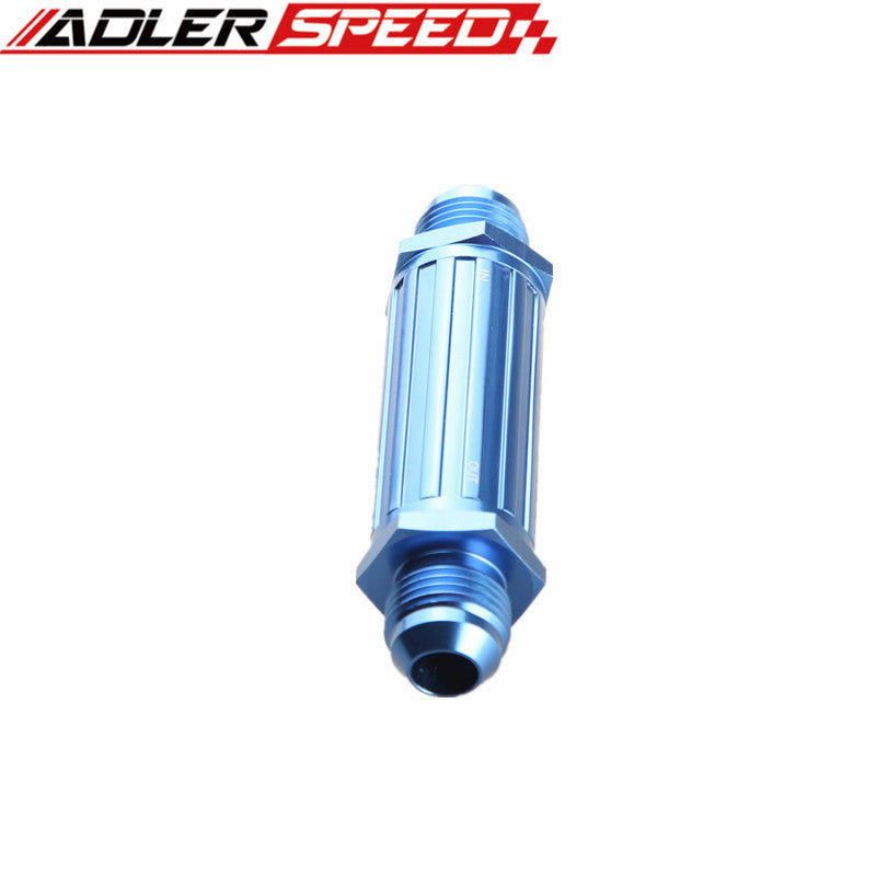 AN-8 AN8 8AN Billet Magnetic Fuel Filter 150 Micron Red/Black/Blue/Silver Anodized