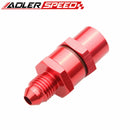 6AN Male To 6AN Female High Flow Billet Turbo Oil Feed Line Filter 30 Micron Black/Blue/Red/Silver