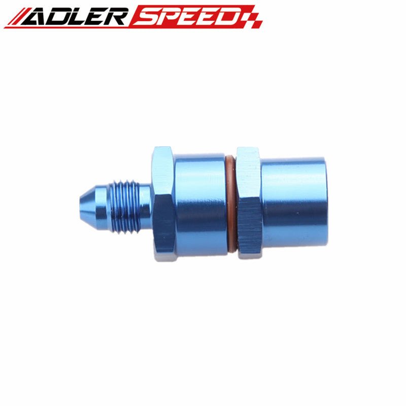 6AN Male To 6AN Female High Flow Billet Turbo Oil Feed Line Filter 30 Micron Black/Blue/Red/Silver